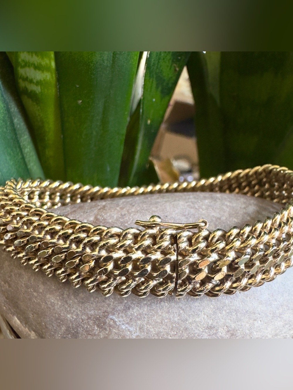 Heavy Gold Mesh Bracelet